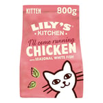 Lily's Kitchen Natural Kitten Dry Cat Food Chicken & White Fish 800g, Pack of 4