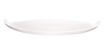 ASA 1987013 de Table Plat Ovale en Céramique, Blanc, 40 x 32 x 10 cm