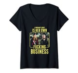 Womens Jay and Silent Bob A Woman's Body Is Her Own Business Poster V-Neck T-Shirt