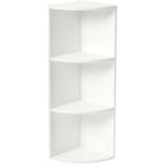 Eggree - tagère d'angle, Bibliothèque Autoportante, Étagères de Rangement en Bois pour Salon, Bureau à Domicile, Couloir, 24 x 24 x 78cm--Blanc