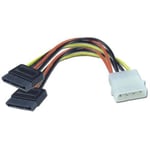 Adaptateur de câble d'alimentation Molex vers double SATA 15 cm de Vshop