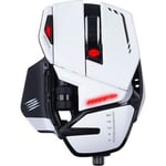 Mad Catz R.A.T 6+ Wired Optical Gaming Mouse - 12K DPI, Customizable 11 buttons, Weight and Size, White MR04DCINWH000-0