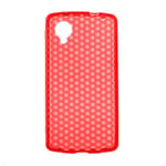 Coque silicone unie compatible Givré Rouge LG Google Nexus 5 - Neuf