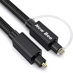 New bee Optical Audio Cable Toslink Digital Optical Audio Cable for LG/Samsung/Sony/Philips Soundbar, HiFi System, Stereo, Home Cinema, Audio Systems (1 m/3 ft)