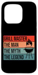 iPhone 15 Pro BBQ Smoker Grill Master The Man Myth Legend Retro Vintage Case