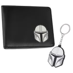 Disney The Mandalorian Portefeuille Homme Coffret Cadeau Portefeuille et Porte Clé Fantaisie Idée Cadeau Star Wars Homme Ado