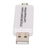 Tallennuskortinlukija Micro USB OTG USB Plug and Play -muistikortinlukija Windowsille Android-puhelimelle PC valkoinen