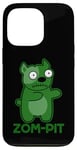 Coque pour iPhone 13 Pro Zom Pit Funny Zombie Pitbull Jeu de mots