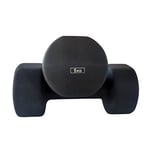 Ab. Neoprene Dumbbells of 10Kg (22LB) Includes 2 Dumbbells of 5Kg (11LB) | Black | Material : Iron with Neoprene Coat | Exercise and Fitness Weights for Women and Men at Home/Gym