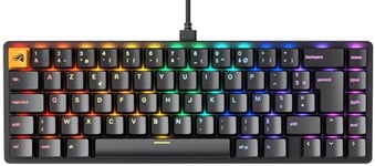 Glorious Gaming GMMK 2 Compact (65%) - Clavier de Jeu mécanique, TKL Compact (65%), Cadre Aluminium, Capuchons de Touches doubleshot, switches Fox, RGB, Disposition AZERTY française - Noir