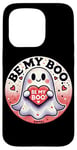 Coque pour iPhone 15 Pro Be my Boo Illustration fantôme Saint-Valentin