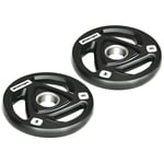 SPORTNOW 2 x 5kg Weight Plates, Tri-Grip Rubber Coated Barbell Weights Set