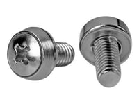 Startech.Com 50 Pkg M6 Mounting Screws For Server Rack Cabinet (Cabscrewsm6) - Skruesett (En Pakke 50) - For P/N: Rack-18U-20-Wall-Oa, Rack-21U-20-Wall-Oa, Rack-24U-20-Wall-Oa, Rk3236bkf, Wallmount4