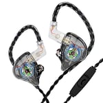 Yinyoo KBEAR Storm Écouteurs Intra-Auriculaires Professionnels pour chanteurs batteurs Musiciens bassistes, écouteurs filaires personnalisés IEM, câble plaqué Argent OFC détachable Haute résolution