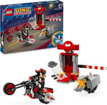 LEGO Sonic the Hedgehog Shadow the Hedgehog Escape, Motorbike Toy for Kids, Boy