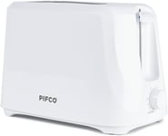 White Toaster 2 Slice - With Browning Controls & Anti-Jam Function - Compact...