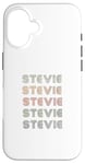 Coque pour iPhone 16 T-shirt Love Heart Stevie Style grunge/vintage noir Stevie