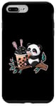 Coque pour iPhone 7 Plus/8 Plus Panda Kawaii avec Bubble Tea