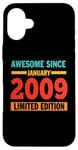 Coque pour iPhone 16 Plus Awesome Since January 2009 16 Years Old 16th Birthday