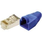 Logilink - Connectique RJ45 cat 5e, blindé MP0014 RJ45 mâle, droit Pôle: 8P8C bleu 100 pc(s)