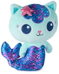 Gabby’s Dollhouse, Fin-Tastic MerCat, Premium Plush Toy, 25cm-Tall Stuffed Animal with Moving Mermaid Tail, Kids’ Toys for Girls & Boys Aged 3+