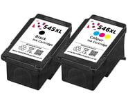 PG545XL Black CL546XL Colour Refilled Ink Cartridge Fit Canon Pixma MG2550