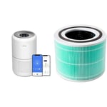 LEVOIT Smart Wifi Air Purifier for Home Bedroom 100m², CADR 240m³/h, HEPA Filter & Core 300 Air Purifier Toxin Absorber Replacement Filter, 3-in-1 HEPA, High-Efficiency Activated Carbon, Core300-RF-TX