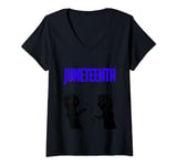 Womens Juneteenth: In Memory of the Free V-Neck T-Shirt