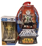 STAR WARS GENERAL GRIEVOUS FORCE BATTLERS & BOBBLE-HEAD FIGURES (J9)