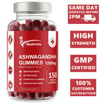 ASHWAGANDHA GUMMIES 1200MG Per Serving 150 Gummy 2.5 Mnth Supply 5% Withanolides