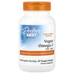 Doctors Best Vegan Omega-3 EPA + DHA 60 Veg Softgels - Eye, Brain & Heart Health