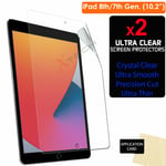 2x For Apple iPad 8 10.2" 2020 8th Generation CLEAR Screen Protector Guard Cover