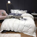 Duvet Covers Full Queen Size Comforter Set Duvet Cover Set King Size Cotton Duvet Cover Set Bedding Set 100% Egyptian Cotton Double 4 pcs White Green Red Navy Pink 1 Quilt Cover