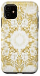 Coque pour iPhone 11 Motif Mandala Doré Bohème Spirituel