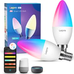 Lepro BC1 AI Smart Bulb E14, Music Sync Bluetooth& WiFi Bulb, Voice Control LLM