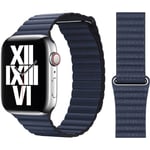 GENUINE APPLE LEATHER LOOP WATCH STRAP 44MM 45MM 40MM 41MM MEDIUM & LARGE RETAIL