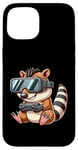 Coque pour iPhone 15 Animal de joueur mignon avec des lunettes VR Cartoon