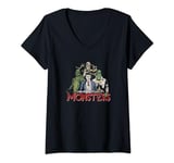 Universal Monsters Group Shot Vintage T-Shirt avec Col en V