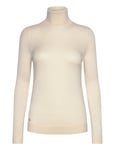 Silk-Blend Turtleneck Sweater Tops Knitwear Turtleneck Cream Lauren Ralph Lauren