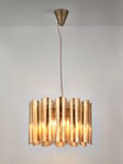 John Lewis Viscount Large Pendant Ceiling Light, Matt Antique Brass