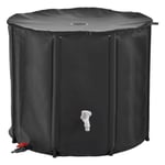 Réservoir souple, récupérateur d'eau de pluie pliable - 750 L - Noir - Linxor