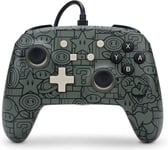 Manette Filaire Améliorée Pour Nintendo Switch, Modèle Switch Oled Et Nintendo Switch Lite, Accessoire De Jeu, Manette De Jeu, Manette Filaire, Sous Licence Officielle - Power-Up Mario