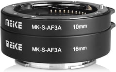 MK-S-AF3A AF Bague d'adaptation pour tube d'extension macro autofocus (10 mm + 16 mm) pour appareil photo Sony sans miroir E-Mount A7 NEX A7 A7II A7M2 NEX3 NEX5 NEX6 NEX7 A5000 A5100 A6000 A6300.[G83]