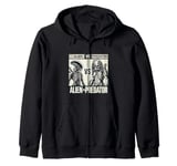 Vintage Game Alien VS Predator Zip Hoodie