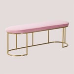 Banc en velours Markina SKLUM &x2194&xFE0E 120 cm Peonia