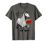 Halloween Horse With Pumpkin Ghost Costume Rider Riding T-Shirt