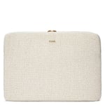 DARK Tweed Mac Cover Off White with Gold