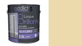 Peinture glycéro déco tous supports Blanc cassé brillant 2.5L ADDICT