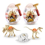 ROBO ALIVE Mini Dino Fossil Find (2 Pack, Troodon & Kosmoceratops) by ZURU Boys 4-8 Dig and Discover, STEM, Excavate Prehistoric Fossils, Educational Toys, Great Science Kit Gift for Girls and Boy, Magma