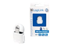 LogiLink - Adaptateur de données - USB femelle pour Micro-USB de type B mâle - blanc